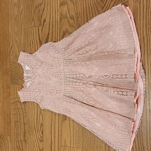 BCBGirls Size 2T rose gold color lace dress.